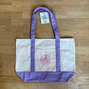 Large Lavender Trader Joe’s Tote Bag